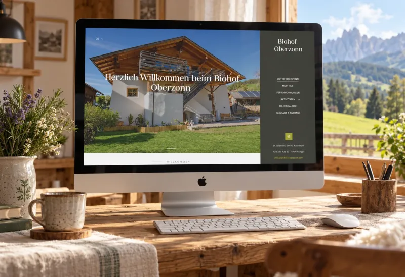 Website von Biohof Oberzonn im Geräte-Mockup