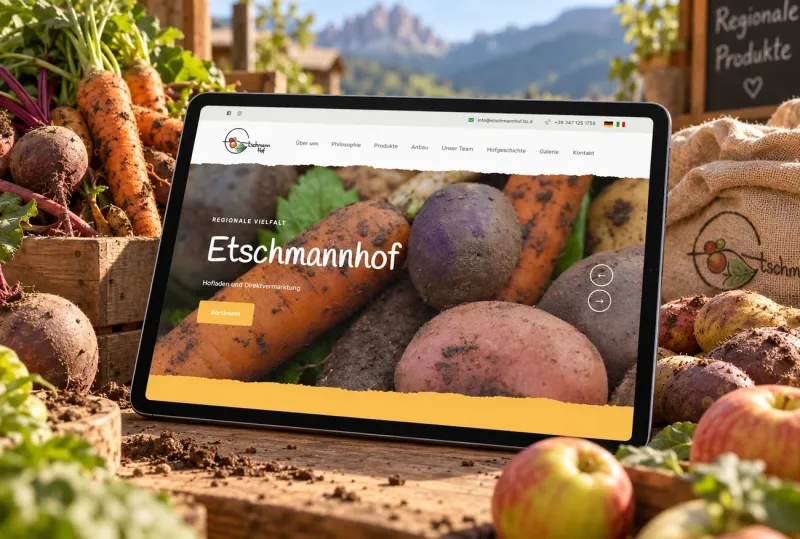 Website von Etschmannhof im Geräte-Mockup
